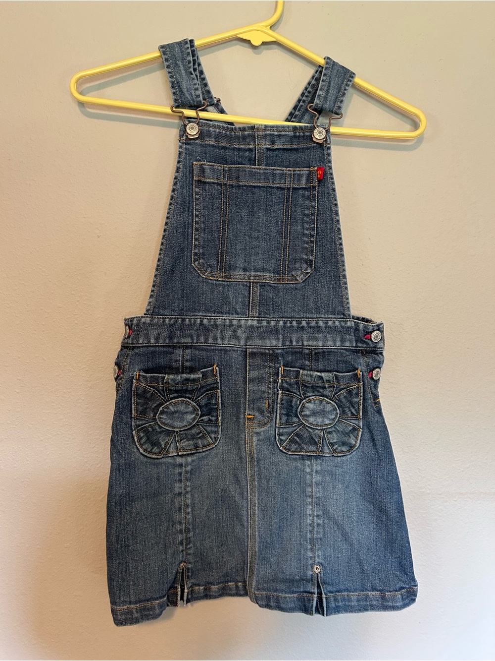 GAP Girls' Denim Pinafore Dress - Blue
